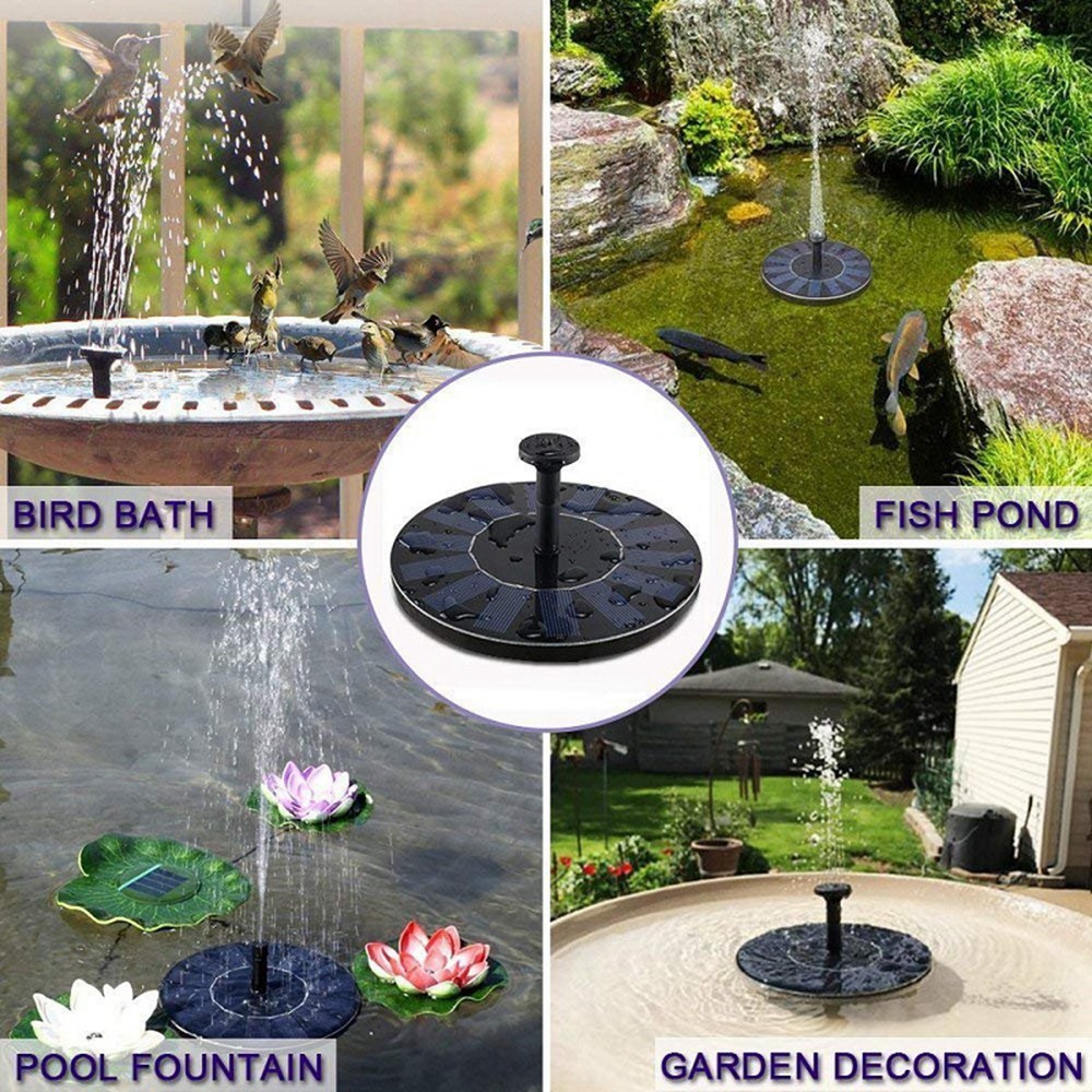 Đài phun nước sử dụng năng lượng mặt trời 1.0w / 1.4w tiện dụng