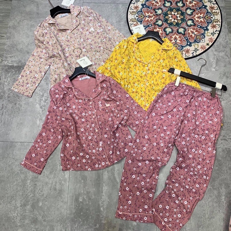 [MẪU HOT] Đồ Bộ Pijama Bộ Thu Đông Nữ Bộ Ngủ Chất Liệu Nhung Tăm Tay Dài [HÀNG ĐẸP CHUẨN]