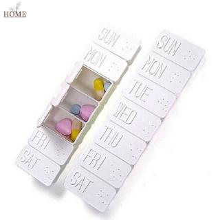 Hộp đựng thuốc 7 ngày tiện lợi màu trắng dành cho đi du lịch