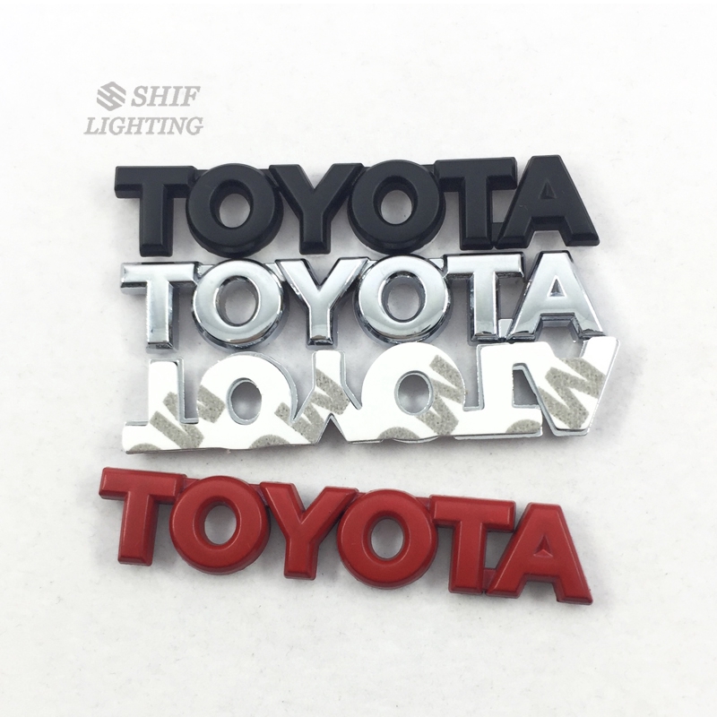 Bộ 2 Logo dán xe hơi Toyota bằng kim loại