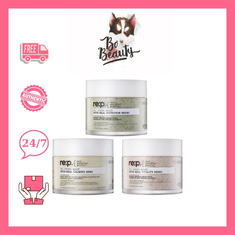 Mặt Nạ REP Đất Sét Giảm Sưng Viêm Dành Cho Da Dầu Mụn RE:P Bio Fresh Mask With Real Calming Herbs