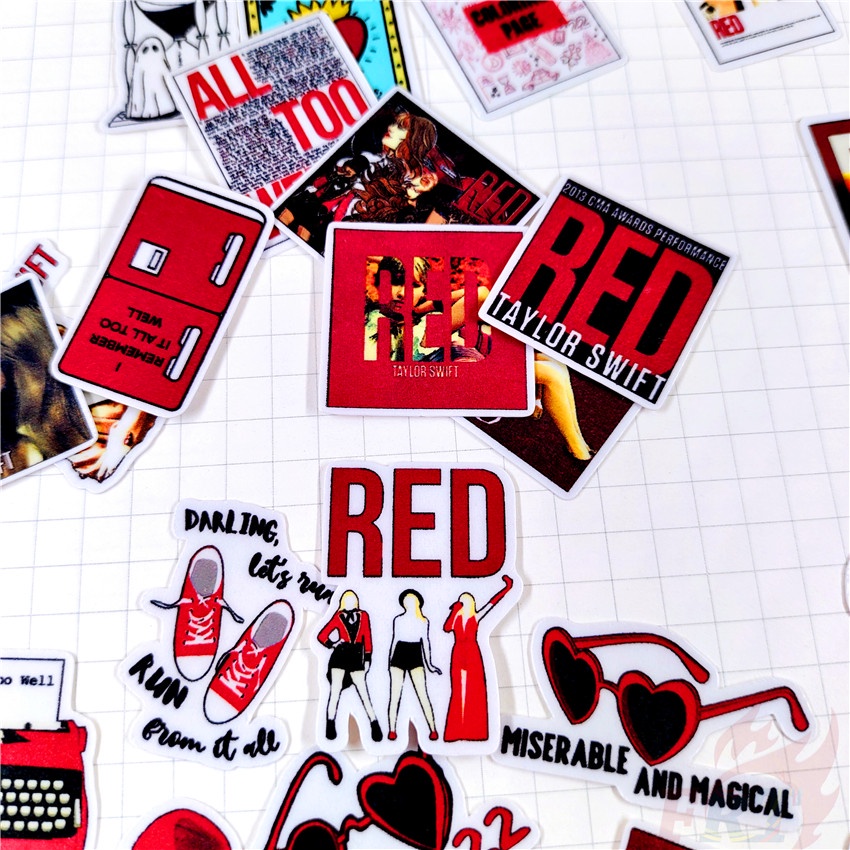 ★★★ Taylor Swift. Sticker Dán Trang Trí Sổ Tay Q-2 Mini Xinh Xắn Đáng Yêu ★★★ Set 48 Miếng Dán Trang Trí Album Thời Trang DIY