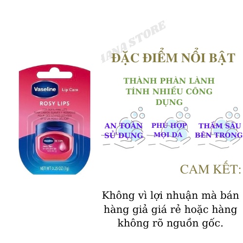 Sáp Dưỡng Môi Vaseline Chăm Sóc Môi Dưỡng Ẩm Dạng Hũ Mỹ Phẩm Hana Chính Hãng Mỹ 7Gr