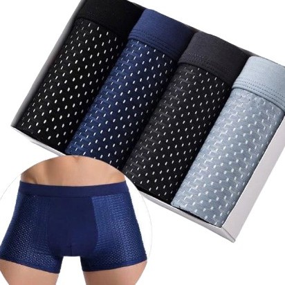 Hộp Quần sịp đùi nam hàng cao cấp, quần sịp nam đẹp thoáng mát thông hơi Men408