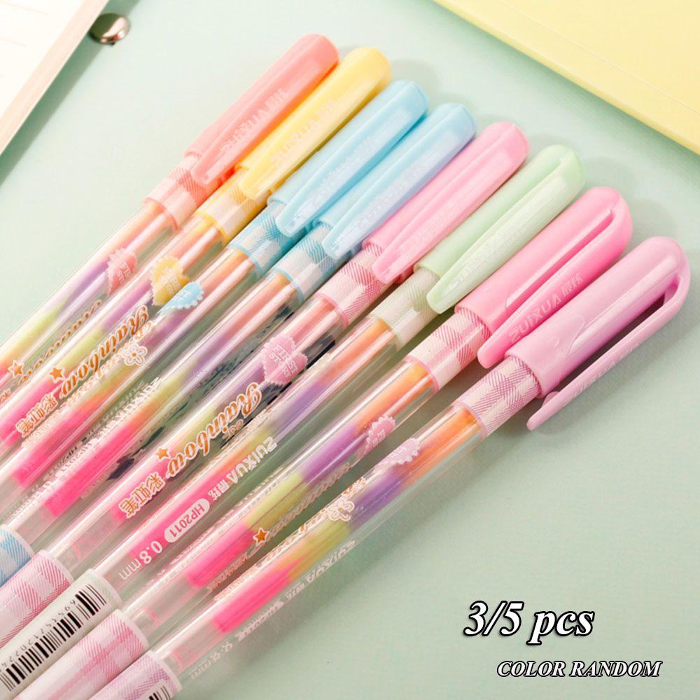 Set 3 / 5 Bút Lông Đánh Dấu Trang Trí Album 6 Trong 1 Màu Sắc Pastel