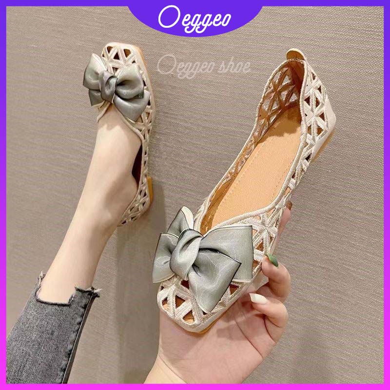Giày Búp Bê Đính Nơ Thời Trang Nữ Tính