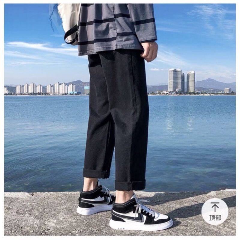 Quần vải jean bò baggy nam quần jean bò baggy nam đen Hottrend 2021 PD FASHION | BigBuy360 - bigbuy360.vn