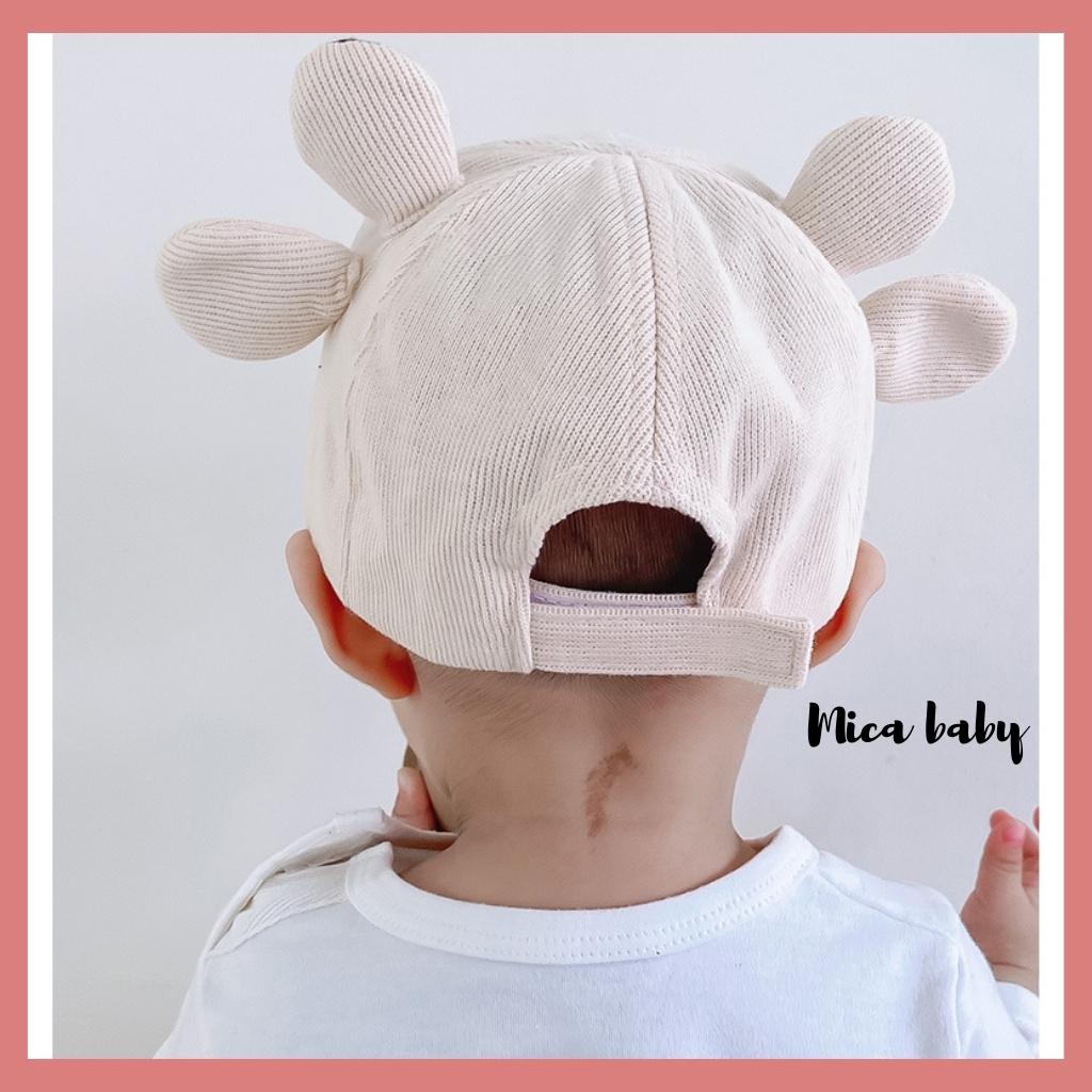 Mũ lưỡi trai cho bé hình tai hươu họa tiết động vật dễ thương MH127 Mica Baby