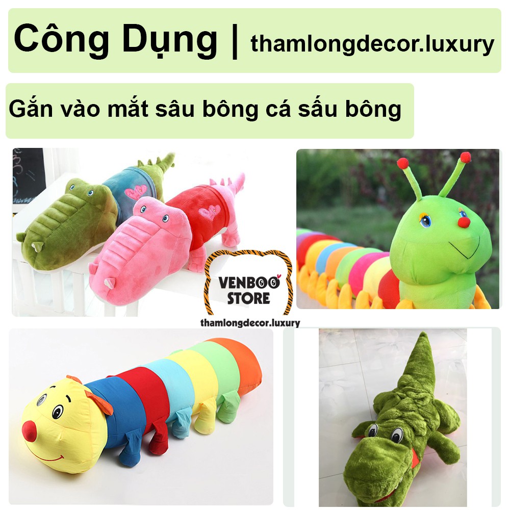 100 MẮT nhựa CÁ SẤU BÔNG Sâu Bông mắt gấu bông doll giá sỉ | Phụ kiện thú bông