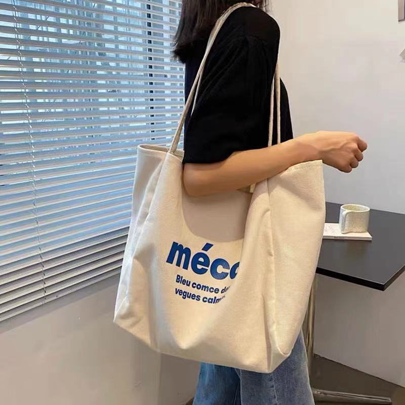 Túi Canvas Đeo Vai Kích Cỡ Lớn Thời Trang Mùa Hè Xinh Xắn Cho Nữ