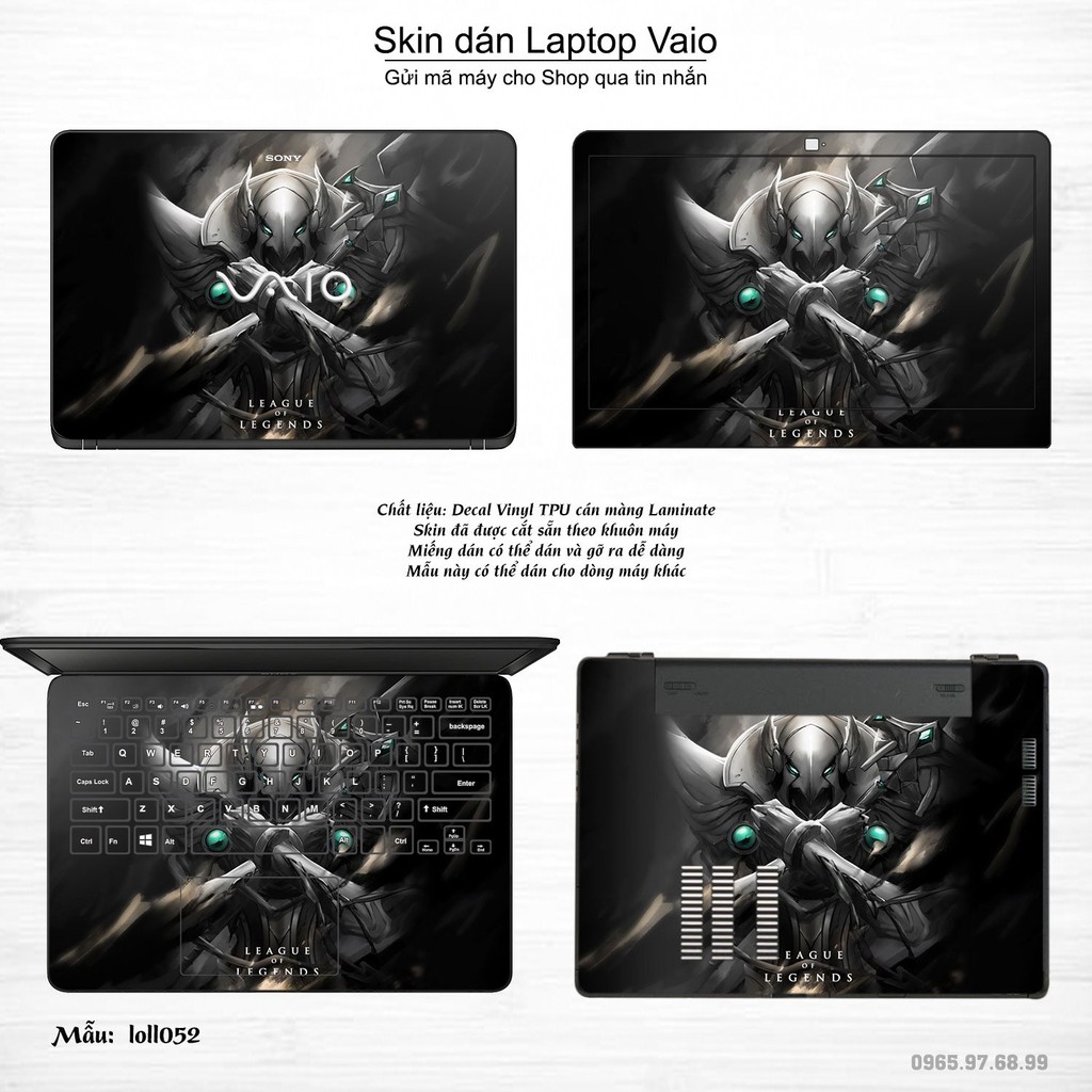 Skin dán Laptop Sony Vaio in hình Liên Minh Huyền Thoại _nhiều mẫu 7 (inbox mã máy cho Shop)