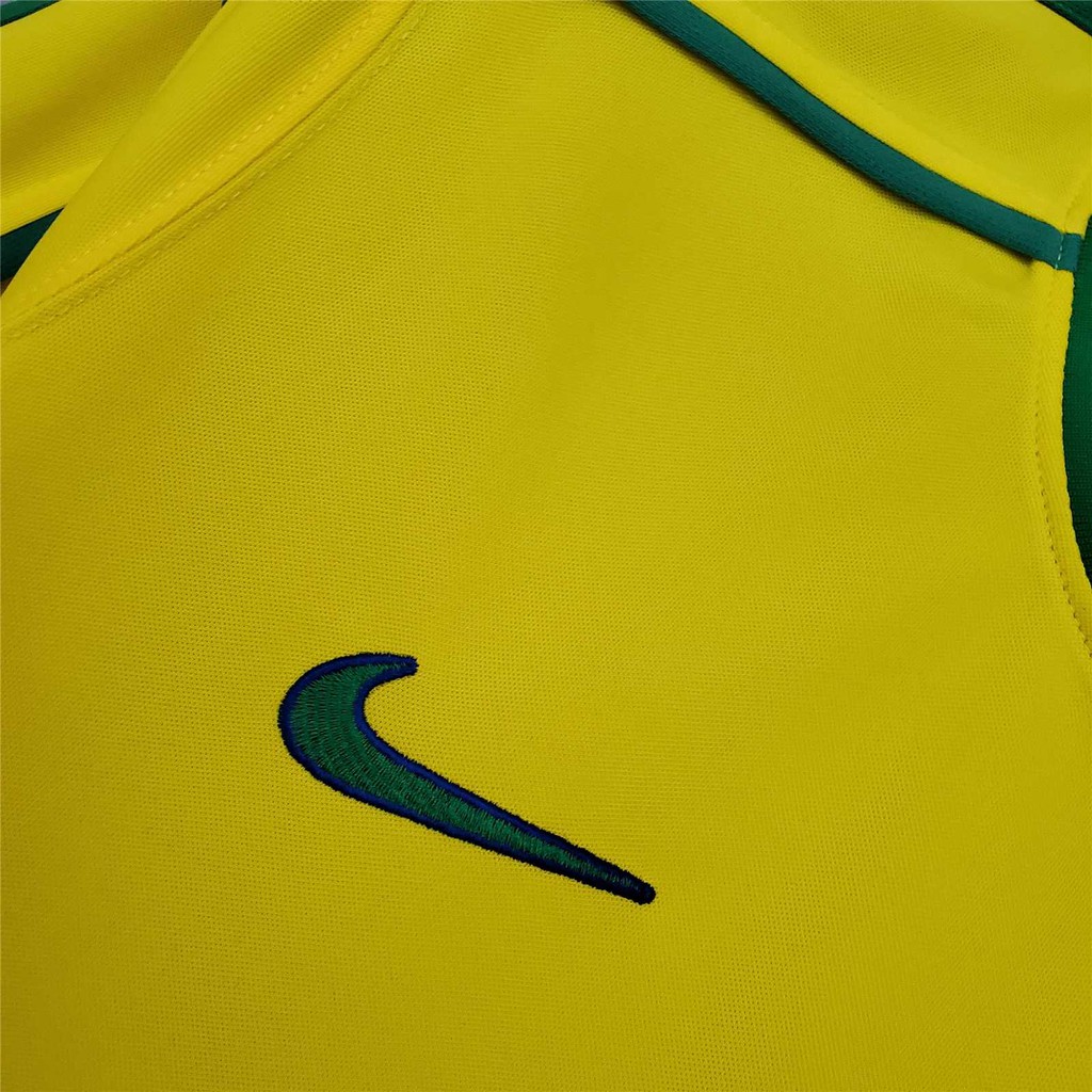 Áo Bóng Đá Đội Tuyển Brazil 1998 Phong Cách Retro