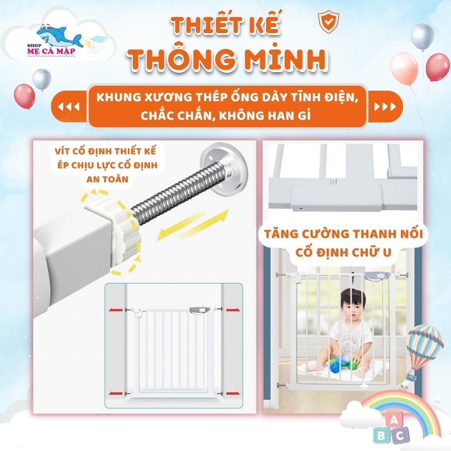 Thanh Chắn Cửa, Thanh Chắn Cầu Thang Pakey loại to dày nặng, thanh chặn cửa cao 79cm bảo vệ bé an toàn