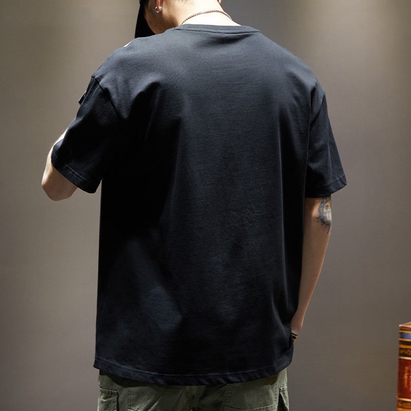 Áo Thun Ngắn Tay Dáng Rộng Thời Trang Retro Cá Tính Cho Nam