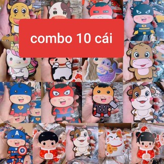 Lì xì 🔥FREESHIP🔥 LÌ XÌ CHIBI Combo 10 Lì xì hoạt hình Tết 2021 – nhiều hình ngộ nghĩnh cực đáng yêu cho khách.