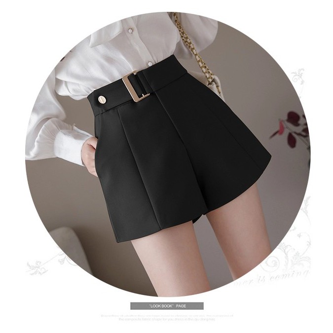 Quần Short Nữ Kèm Đai To Cạp Cao