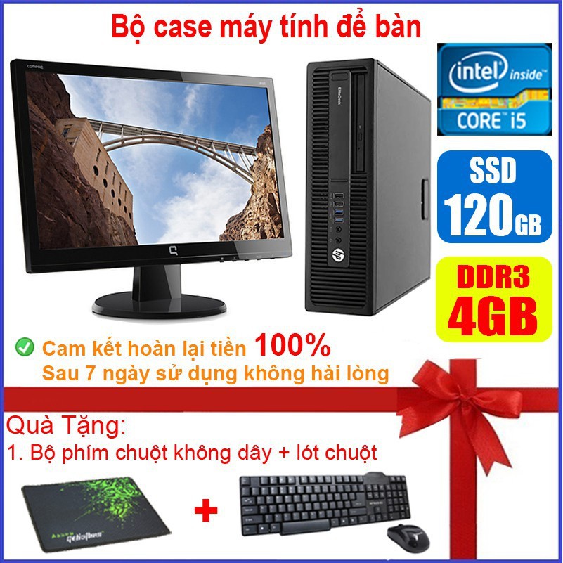 [MỚI 100%] Bộ case máy tính để bàn HP CPU Core i7 / i5 / i3 / Ram 4GB / SSD 120GB + Màn hình 20 inchTăng bàn phím chuột  | BigBuy360 - bigbuy360.vn