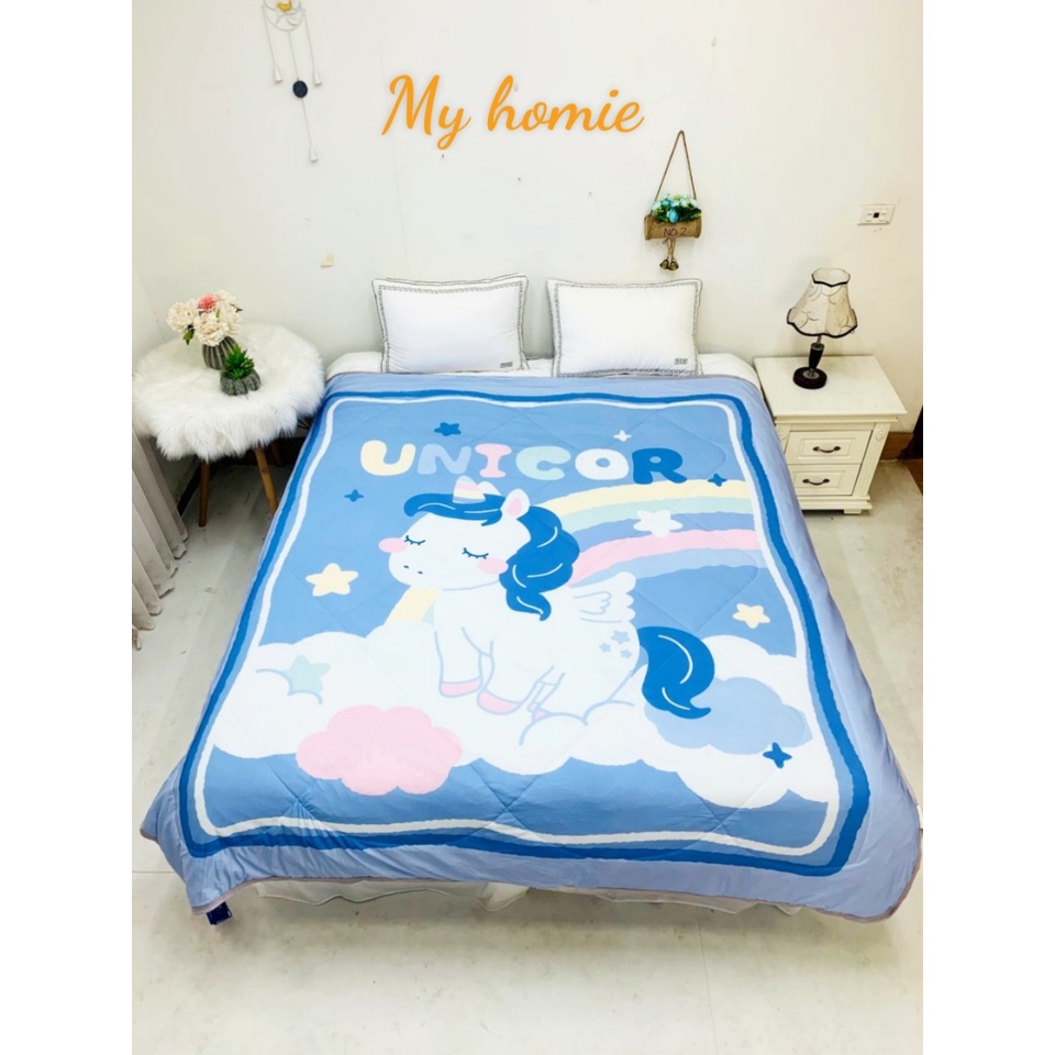 CHĂN THUN LẠNH - Phong cách Hàn Quốc - đắp mùa hè hoặc phòng điều hoà rất hợp
