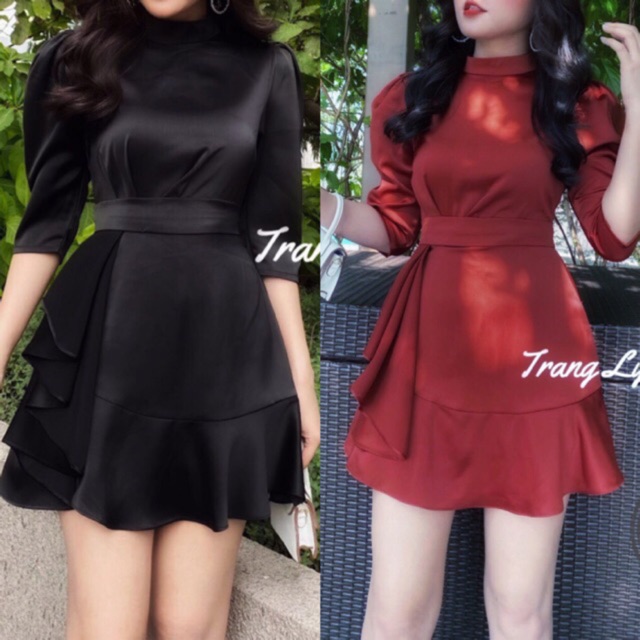 Đầm Phi Lụa Tay Bồng TK Bigsize