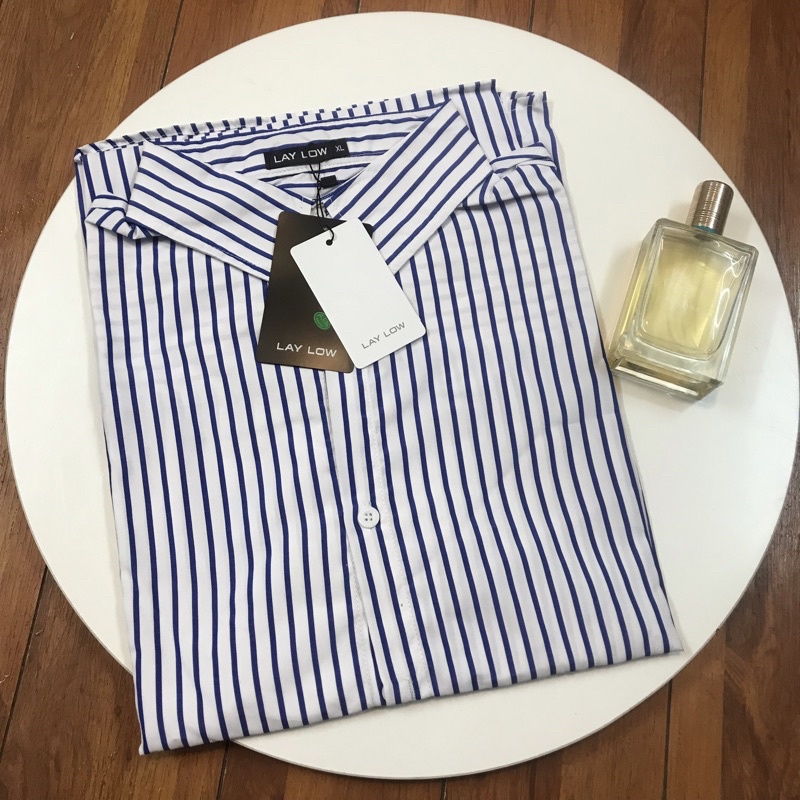 Áo sơ mi Nelly unisex kẻ sọc