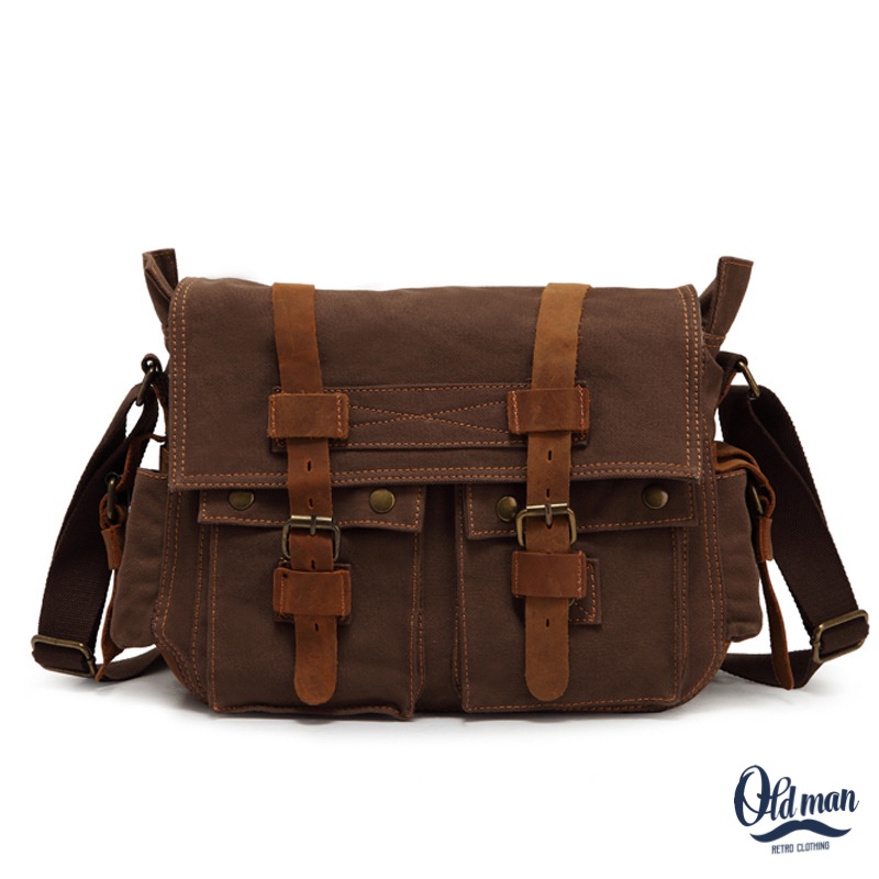 Túi Đeo Chéo Vải Bố Cao Cấp, Túi Nam Siêu Bền Siêu Chắc, Phong Cách Thời Thượng, Lịch Lãm, Vintage