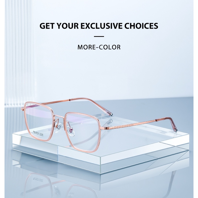 Mắt kính ZELIN R2318 gọng vuông bằng titan thời trang cho nam và nữ