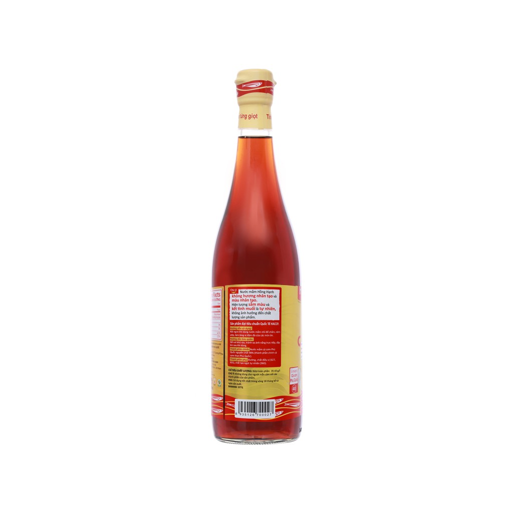 Nước mắm cốt nhỉ Hồng Hạnh 40 độ đạm chai 600ml