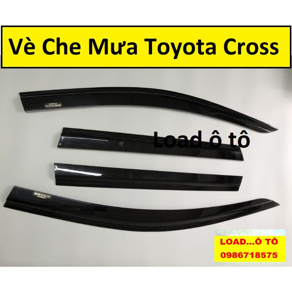 Vè Che Mưa, Viền Che Mưa Xe Toyota Cross 2022-2020 Màu Đen Cao Cấp Nhất Thị Trường