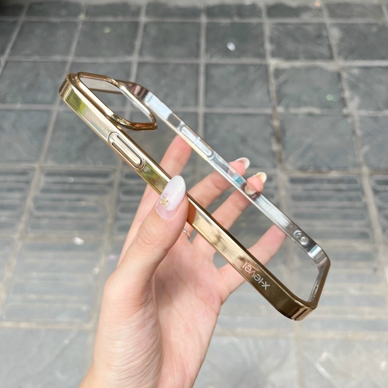 Ốp Lưng Trong Viền Màu Iphone 14 Pro Max, 14 Pro,14 Max,13, 13  Pro, 13 Pro Max, 12 Pro, 12 Pro Max, 11 Pro Max X-LEVEL