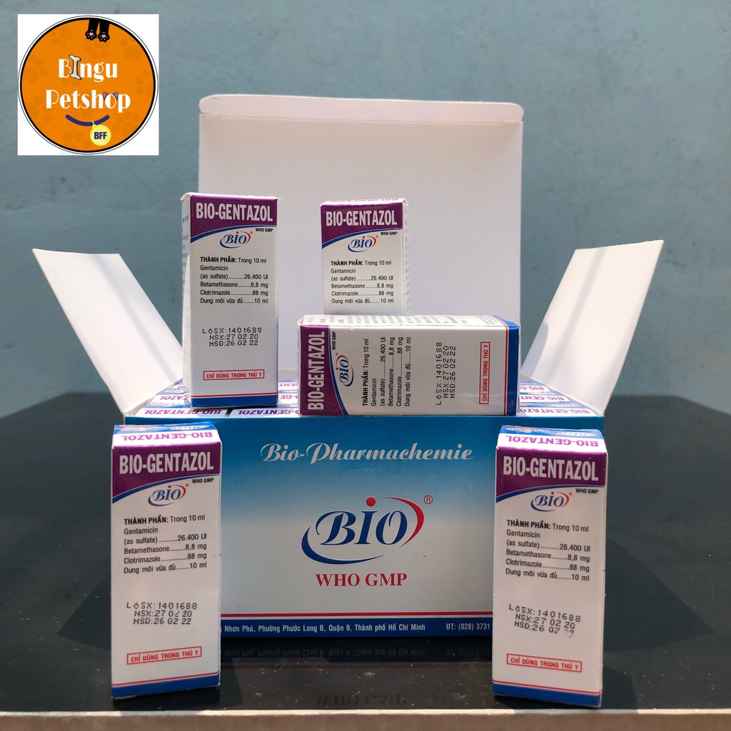 [Hình tự chụp] Sản phẩm nhỏ tai Bio Gentazol ngăn ngừa viêm tai chó mèo