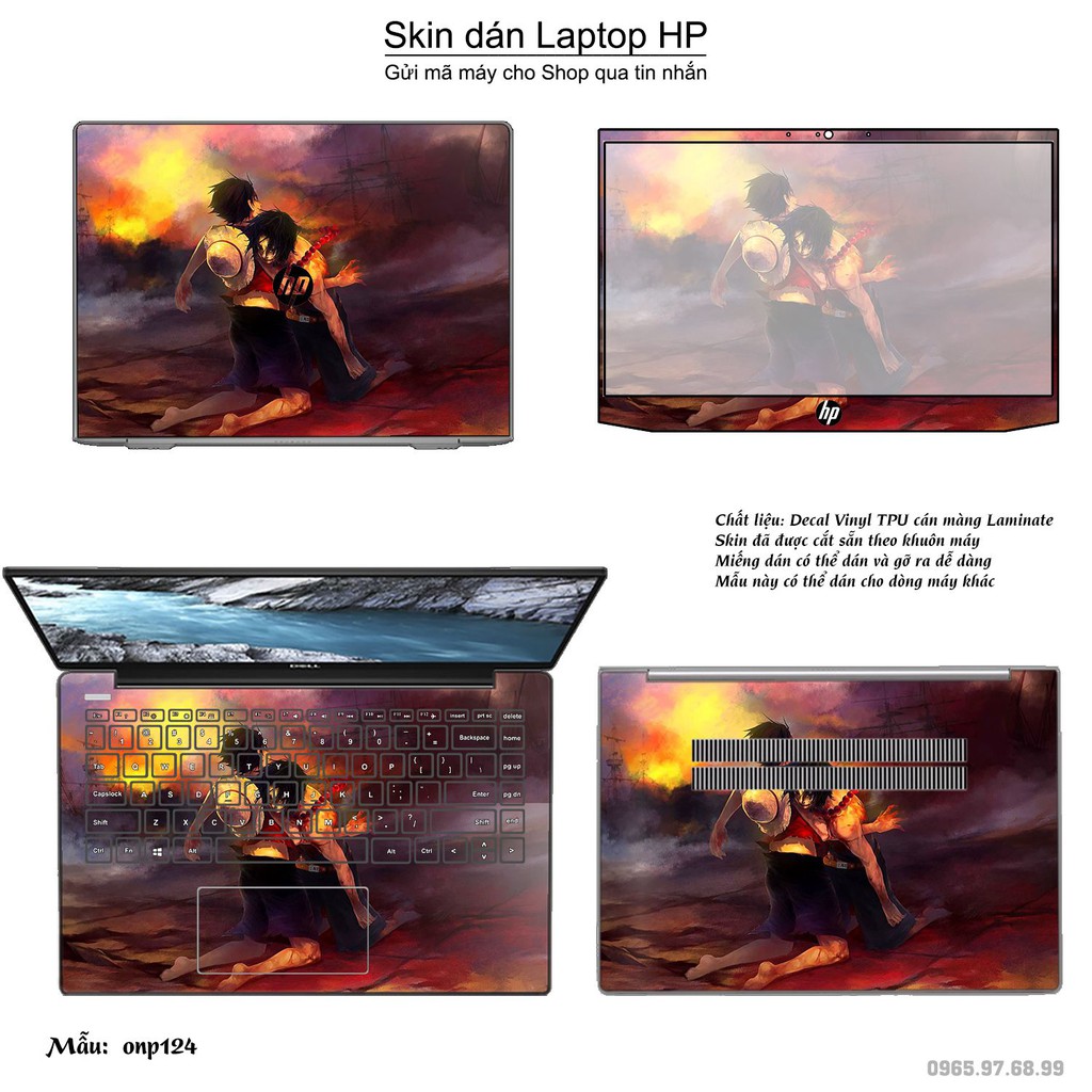 Skin dán Laptop HP in hình One Piece _nhiều mẫu 14 (inbox mã máy cho Shop)