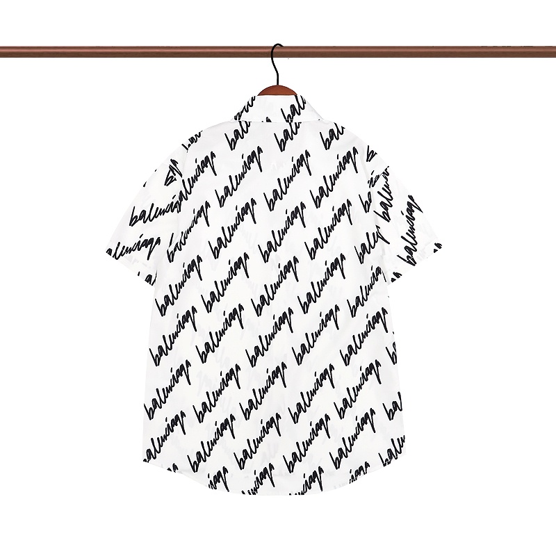 Áo Thun cotton Ngắn Tay In Chữ Balenciaga Thời Trang Cho Nam Nữ