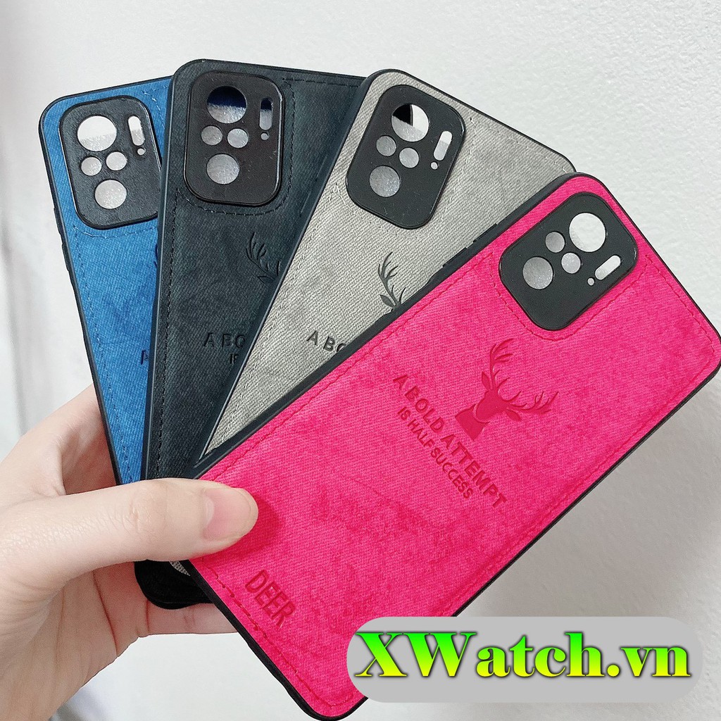 Ốp lưng Vải jean cho Xiaom Redmi Note 10 Họa tiết Deer