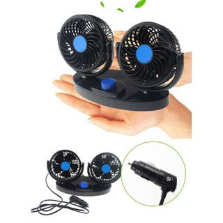[XẢ HÀNG] Quạt đôi mini 360 độ cho ô tô 12v 24v