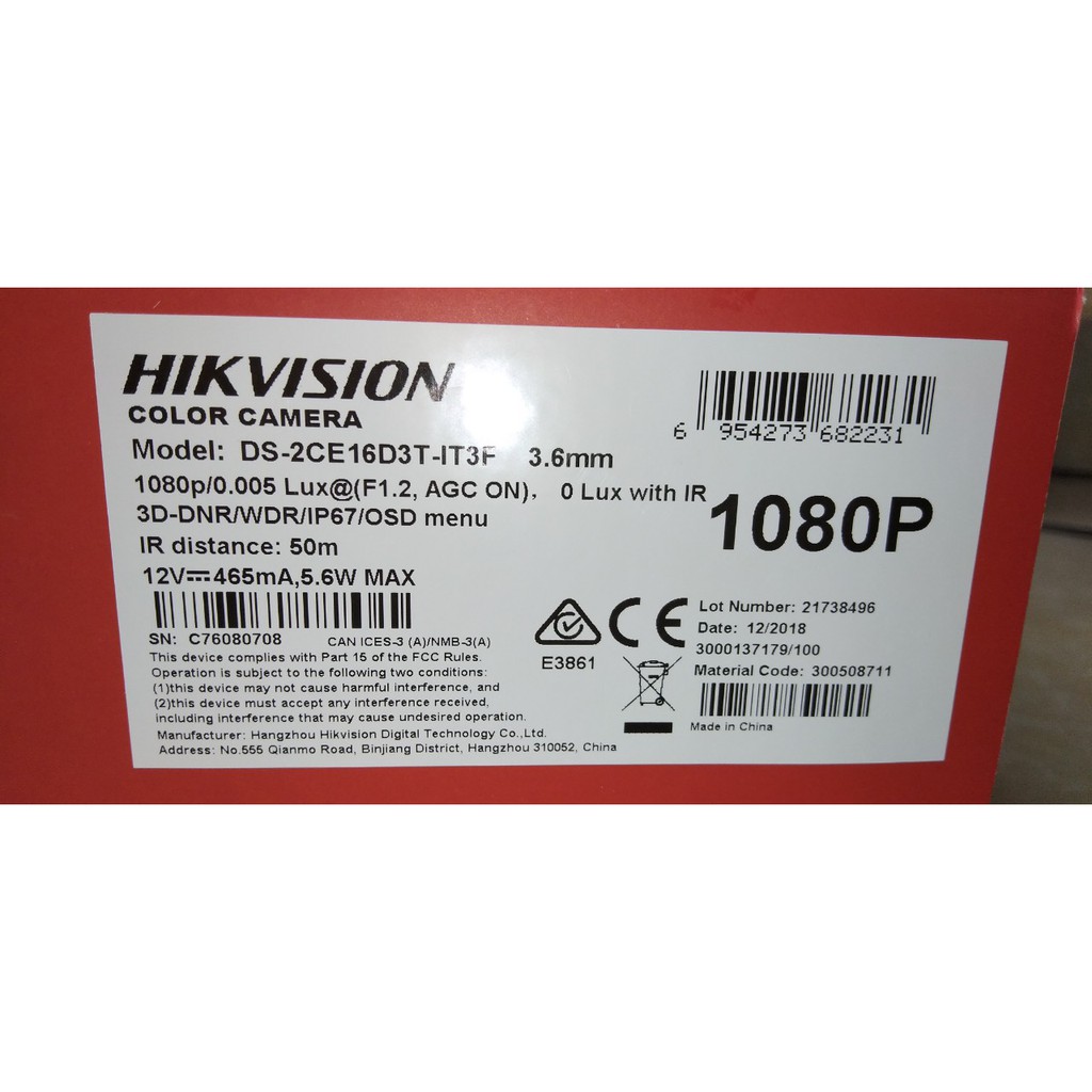 Camera giám sát chống ngược sáng thực độ nét cao Hikvision DS-2CE16D3T-IT3(F) | BigBuy360 - bigbuy360.vn