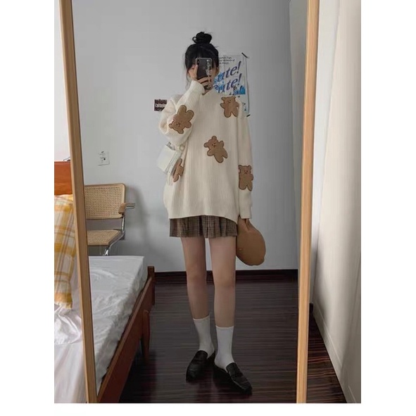 SET LEN GẤU QUẦN SUÔNG ULZZANG
