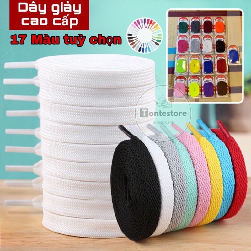 P Dây Giày dẹt cao cấp, rộng rãi màu sắc cho cả nam nữ DG01 (có ảnh + video chi tiết) 5 6
