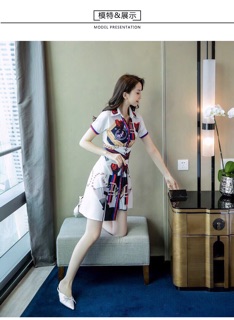 [ hàng mới ] ĐẦM LỤA SƠ MI HOẠ TIẾT