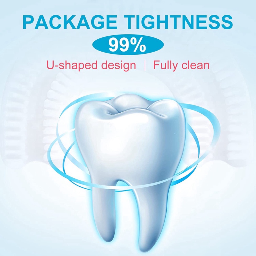 Bàn chải đánh răng hình chữ U cho bé chữ chất liệu silicon chịu được lực cắn an toàn tiện dụng cho bé từ 2-6 tuổi DANA