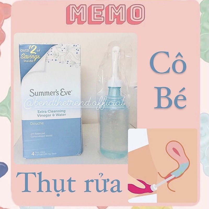 DUNG DỊCH THỤT RỬA VỆ SINH PHỤ NỮ SUMMER’S EVE DOUCHE HỘP 4 CHAI