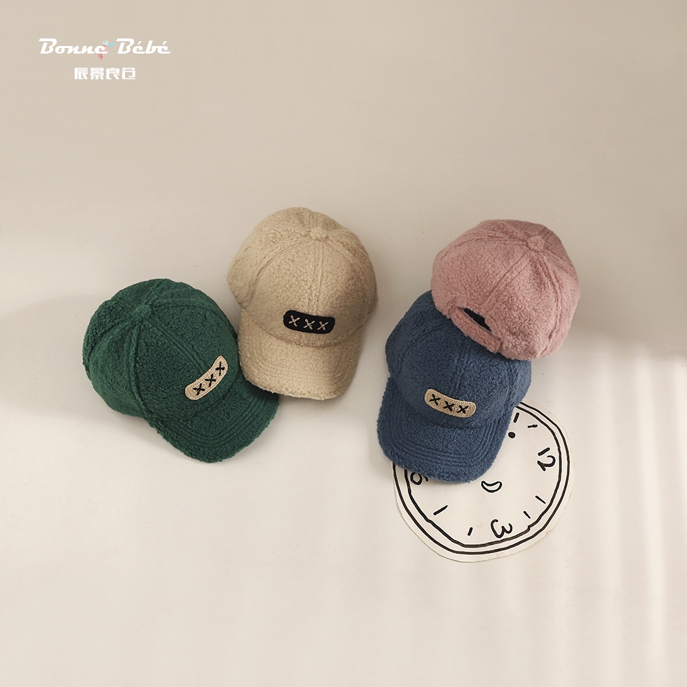 Mũ Lưỡi Trai Nhung Dày Dặn Màu Sắc Đơn Giản Thời Trang Mùa Đông Cho Bé
