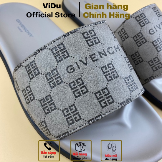 Dép nam thời trang Gyvenchy  ViDu 8807 màu xám chất liệu cao su chống nước cao cấp