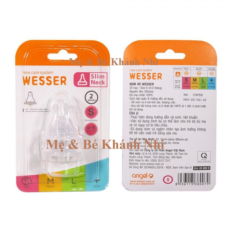 Bình Sữa WESSER Cổ Hẹp PP Bottle Kháng Khuẩn 140ML - Bình Sữa Wesser Cổ Hẹp 140ML - Bình Sữa Cho Bé