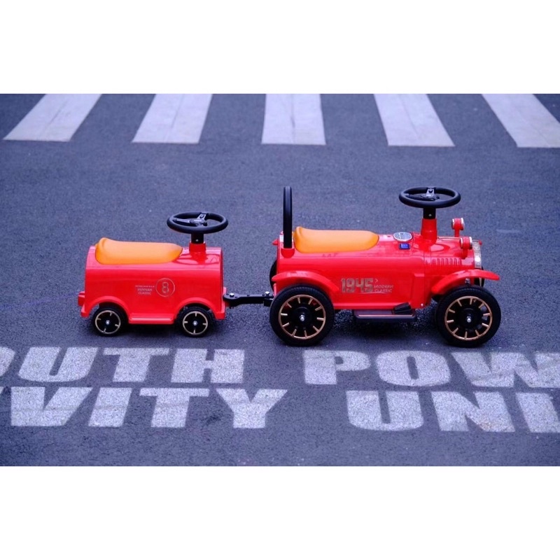 Xe tàu điện 2 toa cho bé