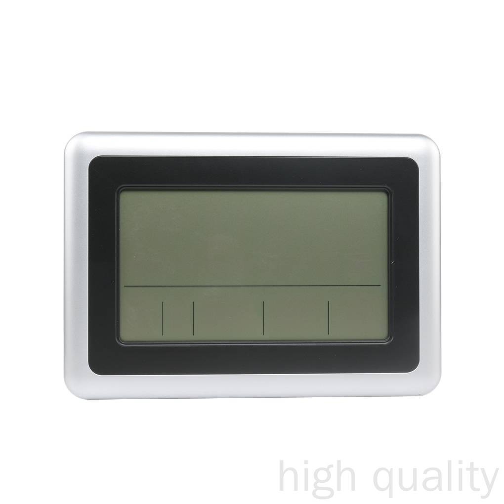 LCD Digital Large Wall Clock Thermometer Desk Calendar Time Alarm Electronic Indoor Home Temperature Meter runbu998 store