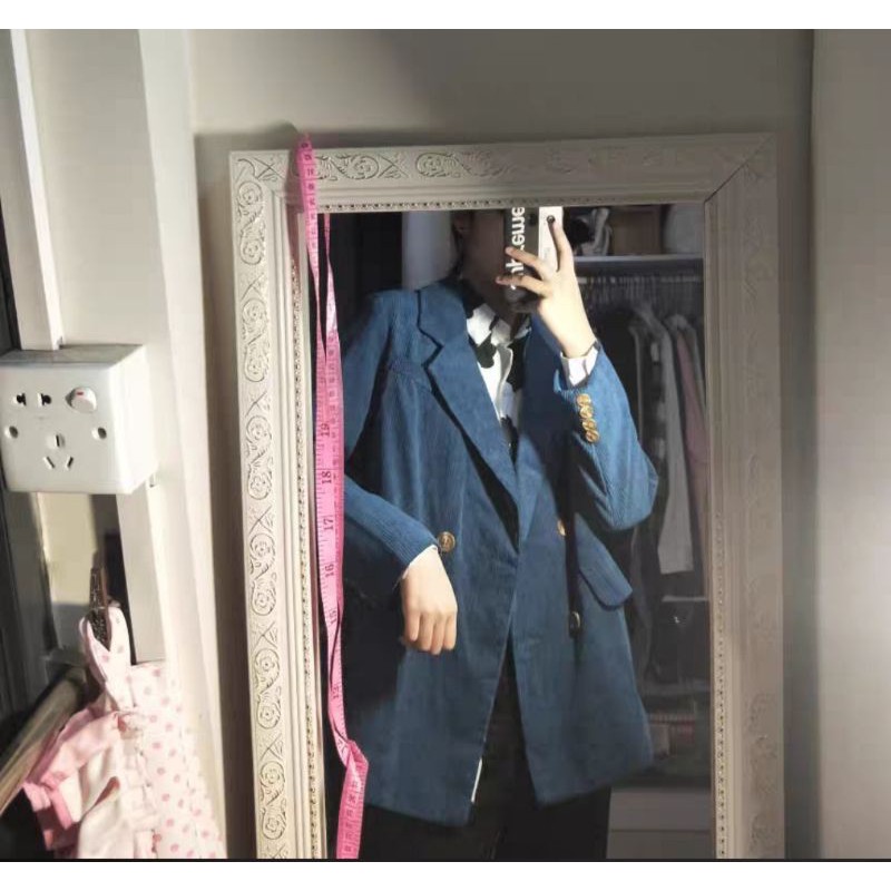 (Hàng Đẹp)Ảnh thật 5 hình cuối-HC202.Áo blazer nhung thu đông thời trang Hàn Quốc