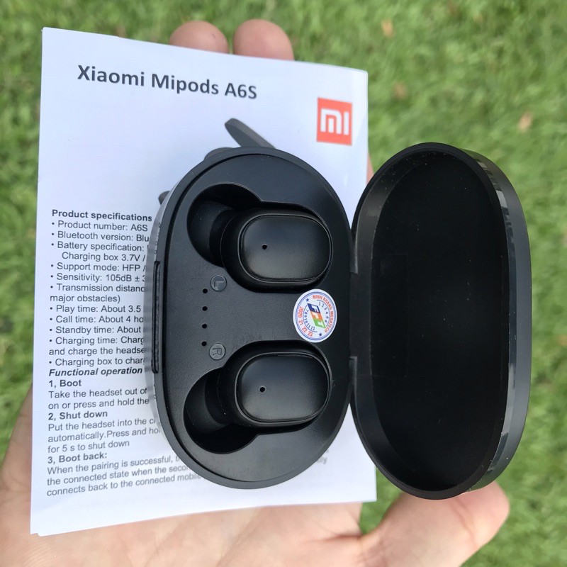Tai Nghe bluetooth xiaomi Mipods A6S True Wireless Công Nghệ 5.0 Kèm Đốc Sạc ,Cảm Biến Tự Động Kết Nối | BigBuy360 - bigbuy360.vn