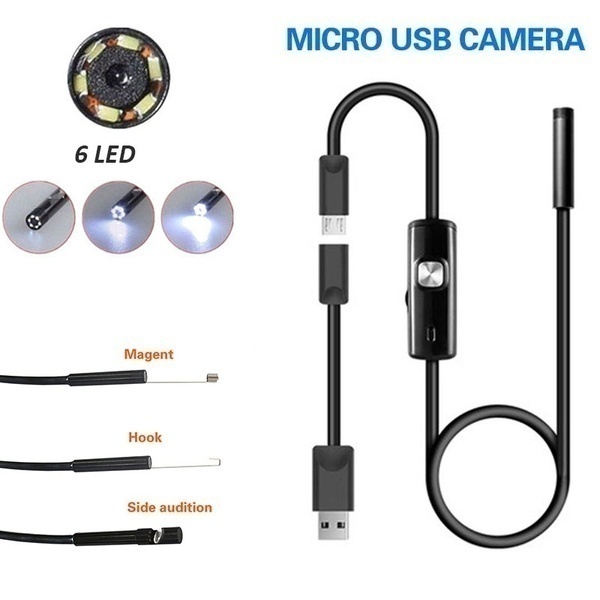 Camera nội soi không dây 3 trong 1 7mm 1080P USB/Type-C/Micro 8mm chống nước cho iPhone/Android/PC