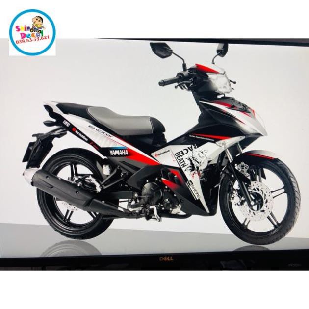 Tem trùm ex 150 cá mập trắng đỏ đen.Decal dày Shinlung 3 lớp ko bay màu.