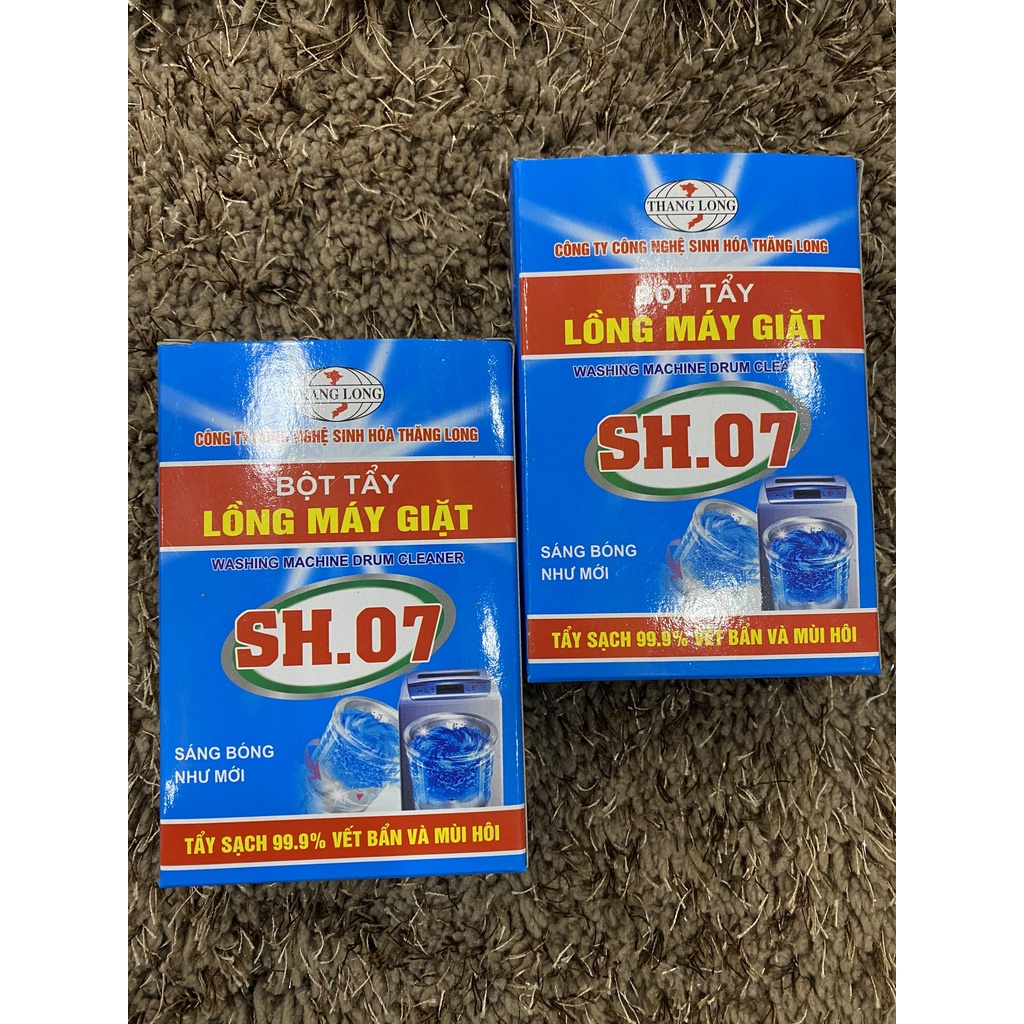 [ SỈ 3 HỘP ] Tẩy Lồng Máy Giặt SH07-1 Hộp 2 Gói - Khử Mùi, Vệ Sinh Máy Giặt - Không Hiệu Quả Hoàn Tiền - Hàng Chính Hãng